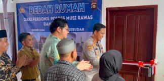 Polres Musi Rawas dan PT SMS Serahkan Rumah Layak Huni untuk Warga Muara Lakitan