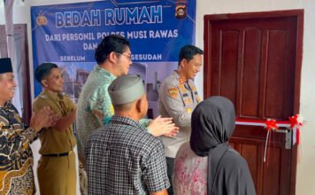 Polres Musi Rawas dan PT SMS Serahkan Rumah Layak Huni untuk Warga Muara Lakitan