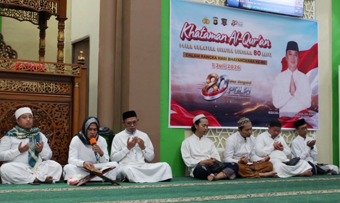 Semalam Bersama Al-Quran, Polda Sumsel Libatkan 80 Hafiz Sambut Hari Bhayangkara ke-80
