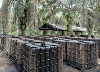 Polsek Keluang Gerebek Kilang Minyak Ilegal Berkapasitas 80 Drum