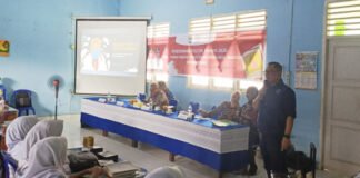Kesbangpol dan BNNK OKI Edukasi Puluhan Siswa SMKN 1 Jejawi Tentang Bahaya Narkoba