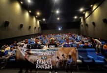 Polda Sumsel Gelar Nobar Film Tanah Runtuh Bersama Sabuk Kamtibmas