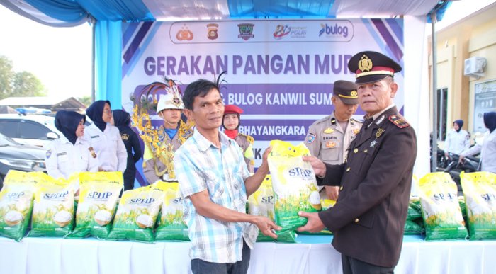 Hari Bhayangkara ke-80, Polres OKI dan Bulog Gelar Gerakan Pangan Murah