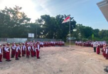 BNNK OKI Edukasi Pelajar tentang Bahaya Narkoba Lewat Upacara Bendera di SDS Muthiah Islamic School