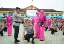 75 Personel Polres OKI Naik Pangkat, Momentum Tingkatkan Profesionalisme Pengabdian