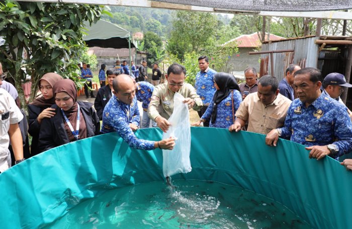 Bupati Tapsel Salurkan Bantuan Kolam Lele untuk Percepat Swasembada Ikan di Sipirok
