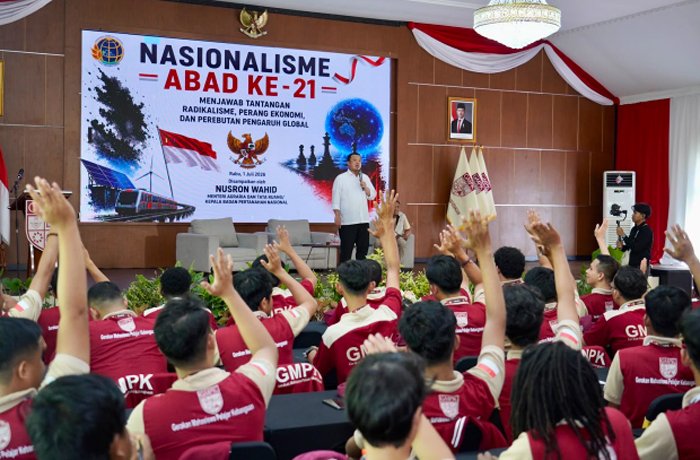 Jadi Pembicara di Diklat Pratama DPP GMPK, Menteri Nusron: Nasionalisme Menjadikan Bangsa yang Kuat