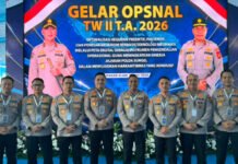 Hadiri Gelar Operasional TW II, Kapolres OKI Tegaskan Komitmen Tingkatkan Pelayanan Presisi