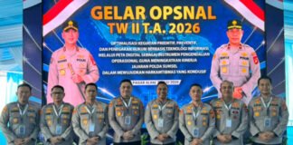 Hadiri Gelar Operasional TW II, Kapolres OKI Tegaskan Komitmen Tingkatkan Pelayanan Presisi