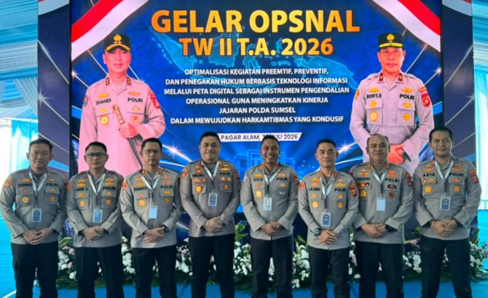 Hadiri Gelar Operasional TW II, Kapolres OKI Tegaskan Komitmen Tingkatkan Pelayanan Presisi