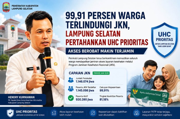 Akses Berobat Makin Terjamin, 99,91 Persen Warga Lampung Selatan Telah Terlindungi JKN