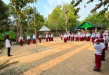 BNNK OKI Sosialisasikan Bahaya Narkoba ke Puluhan Siswa SDS Alam Kayuagung