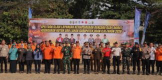 Kasdim 0402/OKI Hadiri Apel Kesiapsiagaan Karhutla di Ogan Ilir