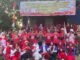 Ratusan Warga RT 17 Kelurahan Gandus Padati Jalan Sehat dan Lomba Senam HUT RI ke-81