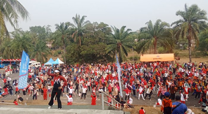 Meriahkan HUT RI ke-81, Ribuan Warga PALI Ikuti Jalan Santai dan Senam Sehat