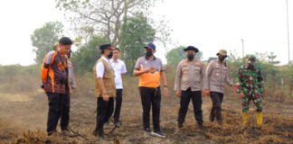 Polres OKI Perkuat Sinergi Penanganan Karhutla, Stafsus Menko Infrastruktur Cek Lahan Terbakar di Jejawi