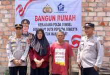 Polda Sumsel Bedah Rumah Warga Kurang Mampu di Banyuasin