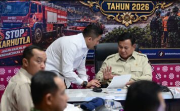 Presiden Prabowo Pimpin Ratas Karhutla di Palembang