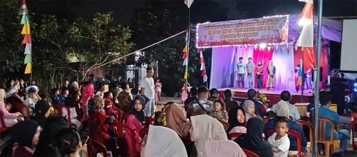 Sukses dan Meriah! Pesta Rakyat Malam Puncak HUT RI ke-81 di RT 17 Kelurahan Gandus Berlangsung Semarak