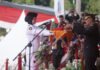 Upacara Penurunan Bendera HUT ke-81 RI di Provinsi Lampung Berlangsung Khidmat