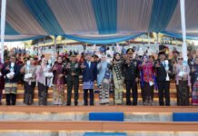 Usai Merah Putih Diturunkan, Warna Budaya Nusantara Menghiasi Menara Siger