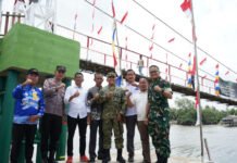 Dandim 0402/OKI Dampingi Danrem 044/Gapo Launching 2.500 Titik Jembatan Garuda dan 3.000 Titik Air Bersih