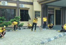 Wujudkan Lingkungan Kerja Bersih dan Nyaman, Polres Tubaba Gelar Korvei Bersihkan Mako