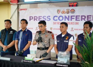 Polres OKI Tangkap Warga Diduga Bakar Lahan 1 Hektare, Terancam 10 Tahun Penjara
