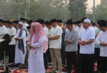 Ikhtiar Hadapi Kemarau dan Karhutla, Kapolda Sumsel Ikuti Shalat Istisqa di Griya Agung