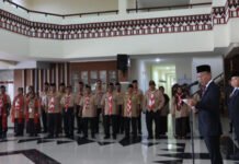 23 Pramuka Tapsel Berangkat ke Jamnas XII, Bupati Titip Nama Baik Daerah