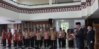 23 Pramuka Tapsel Berangkat ke Jamnas XII, Bupati Titip Nama Baik Daerah
