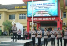 Polres OKI Gelar Sertijab 6 Perwira, Ini Daftar Jabatan Barunya