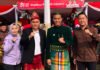 Semarak HUT ke-81 RI di OKI, Ratusan Penari Kibarkan Selendang dan Bendera Berlogo Bank Sumsel Babel