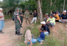 Tim Mabes TNI Gelar Anjangsana dan Penyuluhan Karhutla di OKI