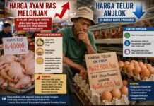 Harga Ayam Ras Melonjak, Telur Anjlok di Bawah Biaya Produksi