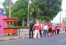 Semarak HUT ke-81 RI, Polres OKI Gelar Jalan Santai dan Lomba Tradisional