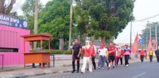 Semarak HUT ke-81 RI, Polres OKI Gelar Jalan Santai dan Lomba Tradisional