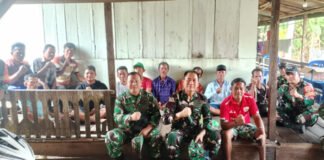 Tim Mabes TNI Gelar Anjangsana dan Penyuluhan Karhutla di Desa Cinta Jaya