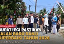 Akhiri Penantian 19 Tahun, Bupati Egi Pastikan Jalan Baru Ranji Diperbaiki Tahun Ini