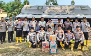 Perkuat Penanganan Karhutla, Dir Samapta Polda Sumsel Cek Posko BKO di Pedamaran Timur