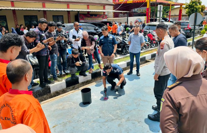 Polrestabes Palembang Musnahkan 1,5 Kg Sabu dan Puluhan Ekstasi Sitaan dari 61 Tersangka