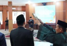 Bupati Muchendi Lantik 65 Pejabat OKI, Talenta ASN Jadi Dasar Pengisian Jabatan