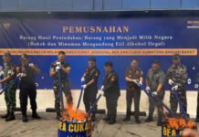 Bea Cukai Sumbagbar dan Bandar Lampung Musnahkan Barang Ilegal Rp68,8 Miliar