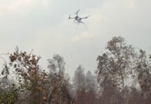 Drone X-Fire Dikerahkan Sasar Karhutla di Lahan Gambut OKI