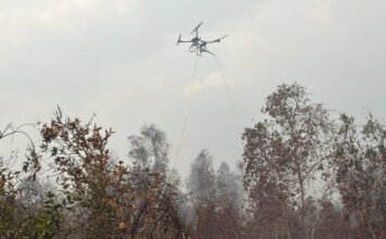 Drone X-Fire Dikerahkan Sasar Karhutla di Lahan Gambut OKI
