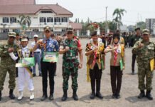 Semarak HUT TNI ke-81, Kodim 0402/OKI Gelar Lomba PBB di GOR Biduk Kajang