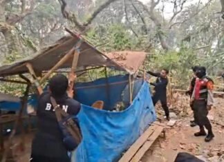 Polres dan BNNK OKI Gerebek Pondok di Kebun Duku SP Padang, Empat Pria Diamankan