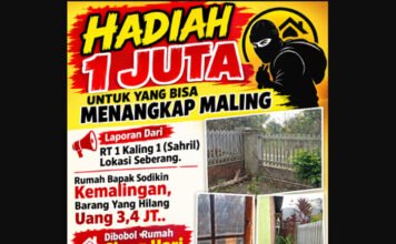 Gerah Warganya Sering Kemalingan, Lurah Payaraman Barat Buka Sayembara Berhadiah Rp1 Juta