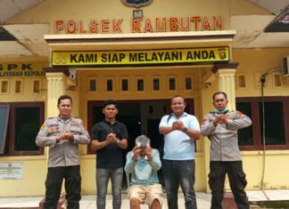 Tim Black Panther Polsek Rambutan Gerebek Pengedar Sabu di Simpang Tiga Sungai Dua