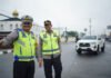 Kapolres OKI Pantau Arus Lalu Lintas di Simpang Dayat Kayuagung